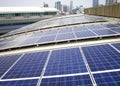 Rooftop Solar Panels on Factory Roof