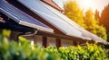 rooftop solar panels harnessing renewable energy Royalty Free Stock Photo