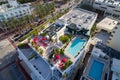 Rooftop swimming pools Miami Beach Royalty Free Stock Photo