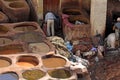 Rooftop tannery in Moroccan city of Fes