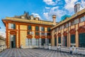 Rooftop terrace of one of the palaces of strada nuova - palazzo rosso - red palace in Genoa, Italy...IMAGE