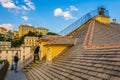 Rooftop terrace of one of the palaces of strada nuova - palazzo rosso - red palace in Genoa, Italy...IMAGE Royalty Free Stock Photo