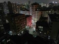 Rooftop view of Chinese city Shenzhen at night Royalty Free Stock Photo
