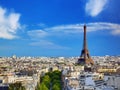 Rooftop view on the Eiffel Tower, Paris, France