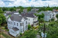 Rooftop View of Historic Uptown Houses in New Orleans