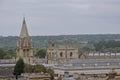 Rooftop view towards Christ Church Cathedral on an overcast day, Oxford, United Kingdom Royalty Free Stock Photo