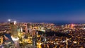 Rooftop view of Istanbul cityscape and Golden horn at night Royalty Free Stock Photo