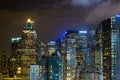 Rooftop view of midtown Manhattan at night Royalty Free Stock Photo