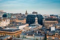 A rooftop view of the mixed architecture of old and new buildings in Glasgow city, Scotland Royalty Free Stock Photo