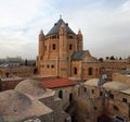 Rooftop view of Mount Zion and Hagia Maria Sion Dormition Abbey, Jerusalem, Israel Royalty Free Stock Photo