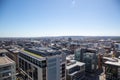 A rooftop view over central Glasgow, Scotland, UK