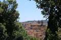 Rooftop view of Rome city Center italy Rome is historical city tourist attraction with many beautiful landmarks Royalty Free Stock Photo