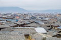 Rooftop view of Shangri la old town at Golden temple or Dafo temple located in Zhongdian city  Shangri-La. landmark and popular Royalty Free Stock Photo