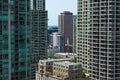 A Rooftop View of Skyscrapers and Buildings in River North Chicago Royalty Free Stock Photo
