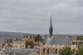 Rooftop view towards Exeter college chapel on an overcast day, Oxford, United Kingdom Royalty Free Stock Photo