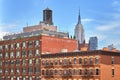 Rooftop water tank on a New York apartment building, USA