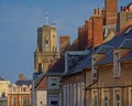 Rooftops and octogonal Belfry tower of Boulogne Sur Mer