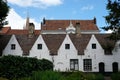 Rooftops in Bruges, Belgium, photographed from garden of the Meulenaere and Saint Joseph almshouses Royalty Free Stock Photo