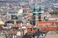 Rooftops of Budapest, University Church, Hungary Royalty Free Stock Photo