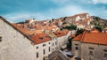 Rooftops in Dubrovnik old town in Croatia on a sunny day Royalty Free Stock Photo