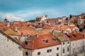 Rooftops in Dubrovnik old town in Croatia on a sunny day Royalty Free Stock Photo