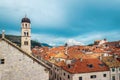 Rooftops in Dubrovnik old town in Croatia on a sunny day