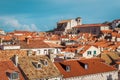 Rooftops in Dubrovnik old town in Croatia on a sunny day Royalty Free Stock Photo