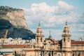 Rooftops in Palermo, Italy in January Royalty Free Stock Photo