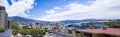 Rooftops with Pichincha volcano in the background Royalty Free Stock Photo