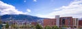 Rooftops with Pichincha volcano in the background Royalty Free Stock Photo