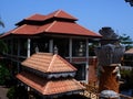 Rooftops with sculptural details of traditional East Asian architecture serve as the main tourist attraction