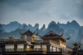 Traditional chinese buildings in Wulingyuan Royalty Free Stock Photo