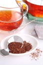 Rooibos tea and tea leaf