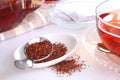 Rooibos tea and tea leaf