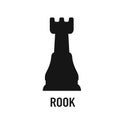Rook chess icon. Boat chess icon. Modern Black colour illustration of rook chess icon for web Royalty Free Stock Photo