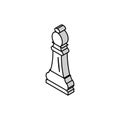 rook chess isometric icon vector illustration