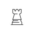 Rook chess outline icon