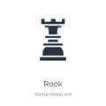 Rook icon vector. Trendy flat rook icon from startup stategy and success collection isolated on white background. Vector