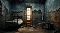 Abandoned Room: Imaginative Prison Scene With Exquisite Lighting