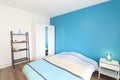 Room with blue colored wall, seaside spirit