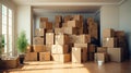 room boxes moving Royalty Free Stock Photo