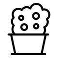 Room bush pot icon, outline style Royalty Free Stock Photo