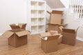 Room Of Cardboard Boxes for Moving House