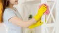 room chores happy woman cleaning service Royalty Free Stock Photo