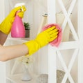 room chores janitor woman cleaning service Royalty Free Stock Photo