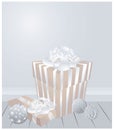 Room with chrismas gifts vector illustration