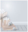 Room with Christmas gifts vector illustration