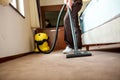 Room cleaning staff busy on the Royalty Free Stock Photo