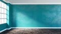 Room corner with blue plaster wall Royalty Free Stock Photo