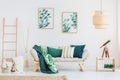 Room with dark green accents Royalty Free Stock Photo